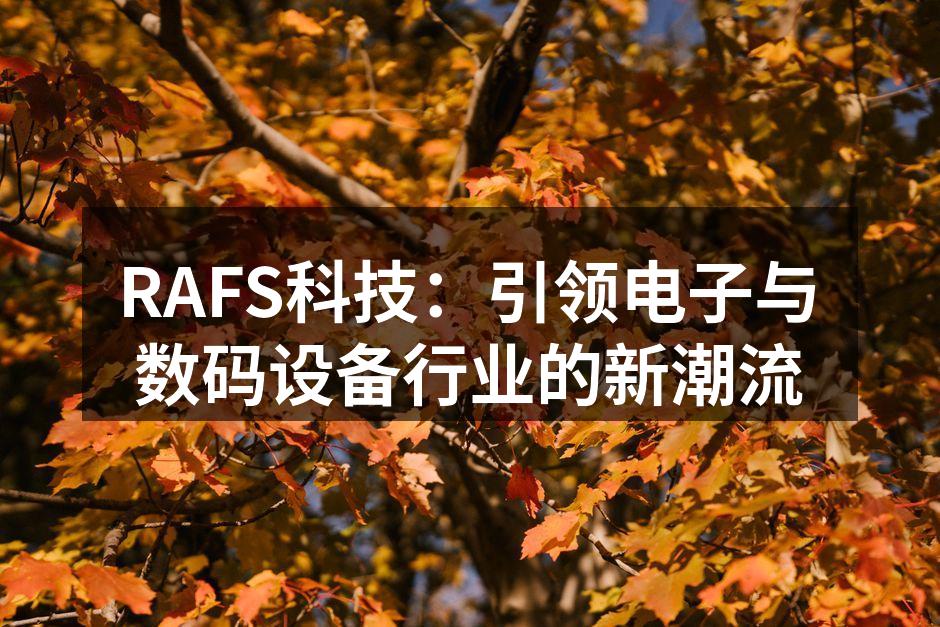 RAFS科技：引领电子与数码设备行业的新潮流